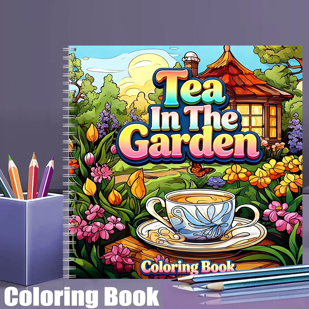 Painting Supplies - Livre de coloriage Tea In The