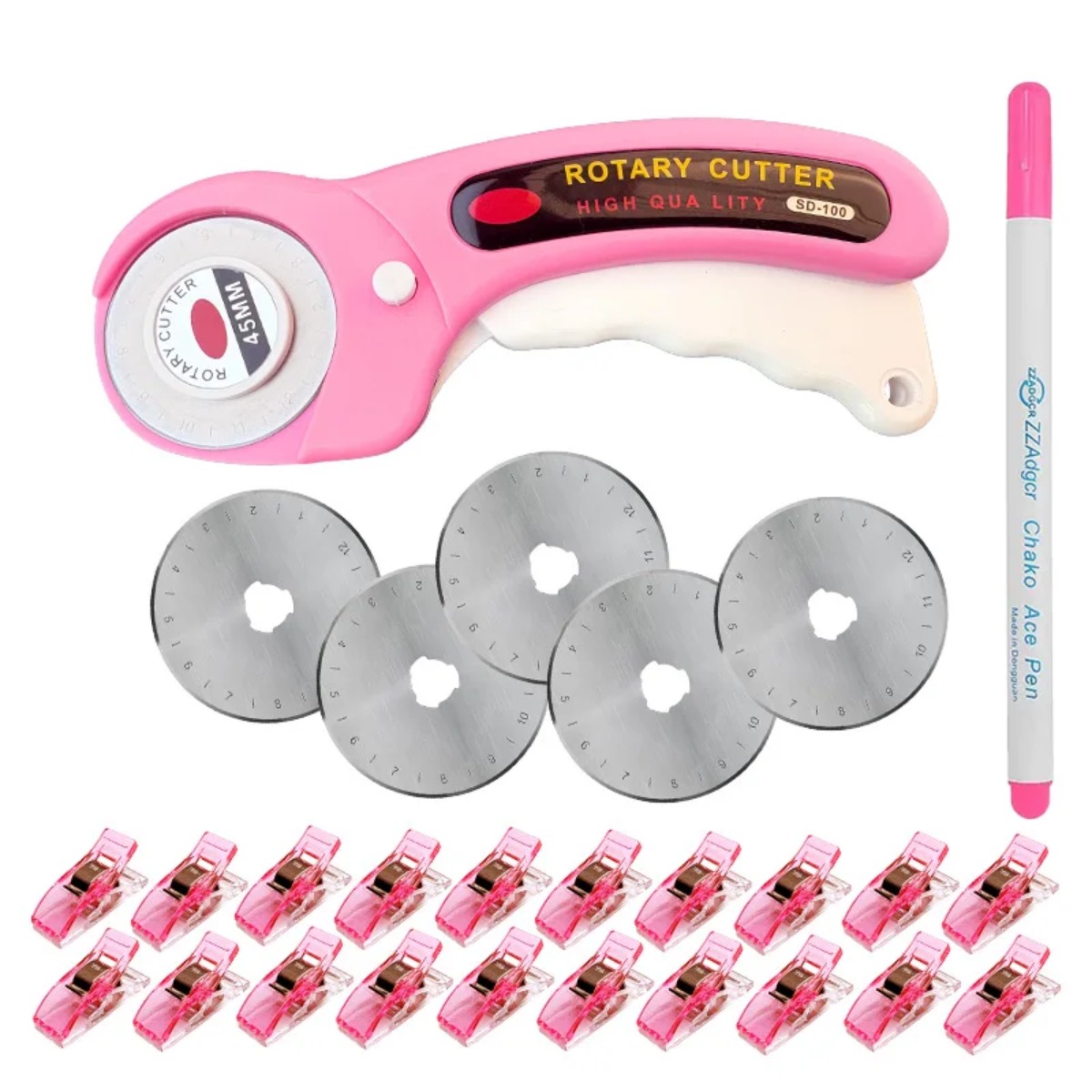 Cutter rotatif rose patchwork  - Rotary Cutter For Fabric 45Mm avis et prix
