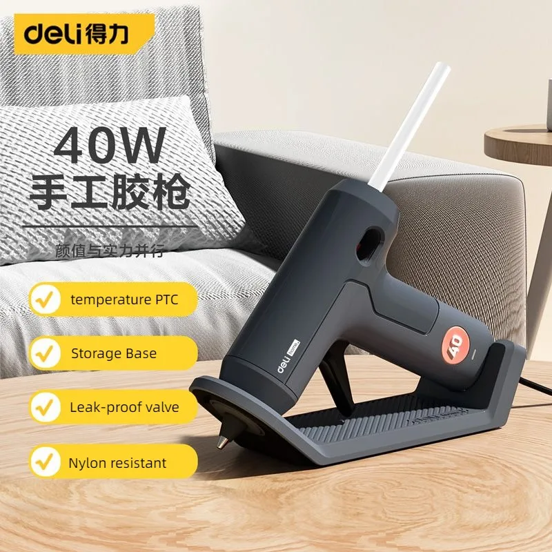 Deli 40W pistolet à colle ther - Hot Melt Glue Gun Cordless avis et prix
