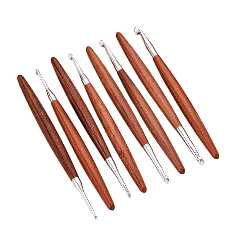 F68E 8 Pièces Poignée En Bois  - Wooden Crochet Hooks Ergonomic Handle avis et prix
