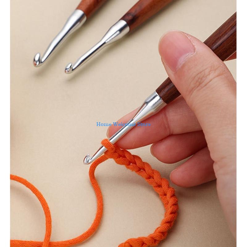 F68E 8 Pièces Poignée En Bois  - Wooden Crochet Hooks Ergonomic Handle avis et prix