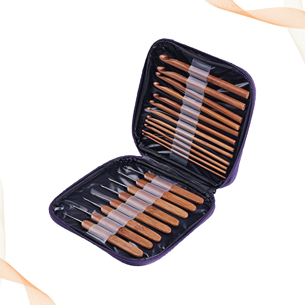 1 ensemble d'aiguilles à croch - Wooden Crochet Hooks Ergonomic Handle avis et prix