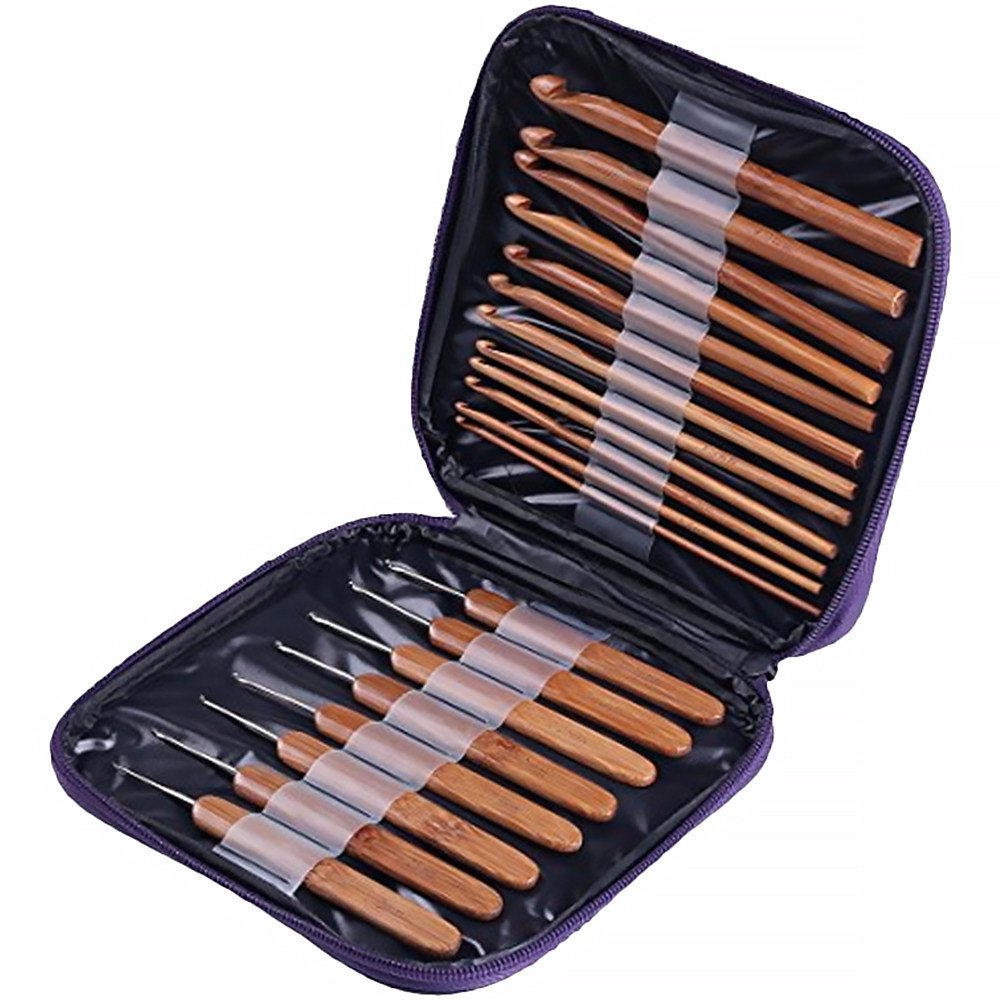 1 ensemble d'aiguilles à croch - Wooden Crochet Hooks Ergonomic Handle avis et prix